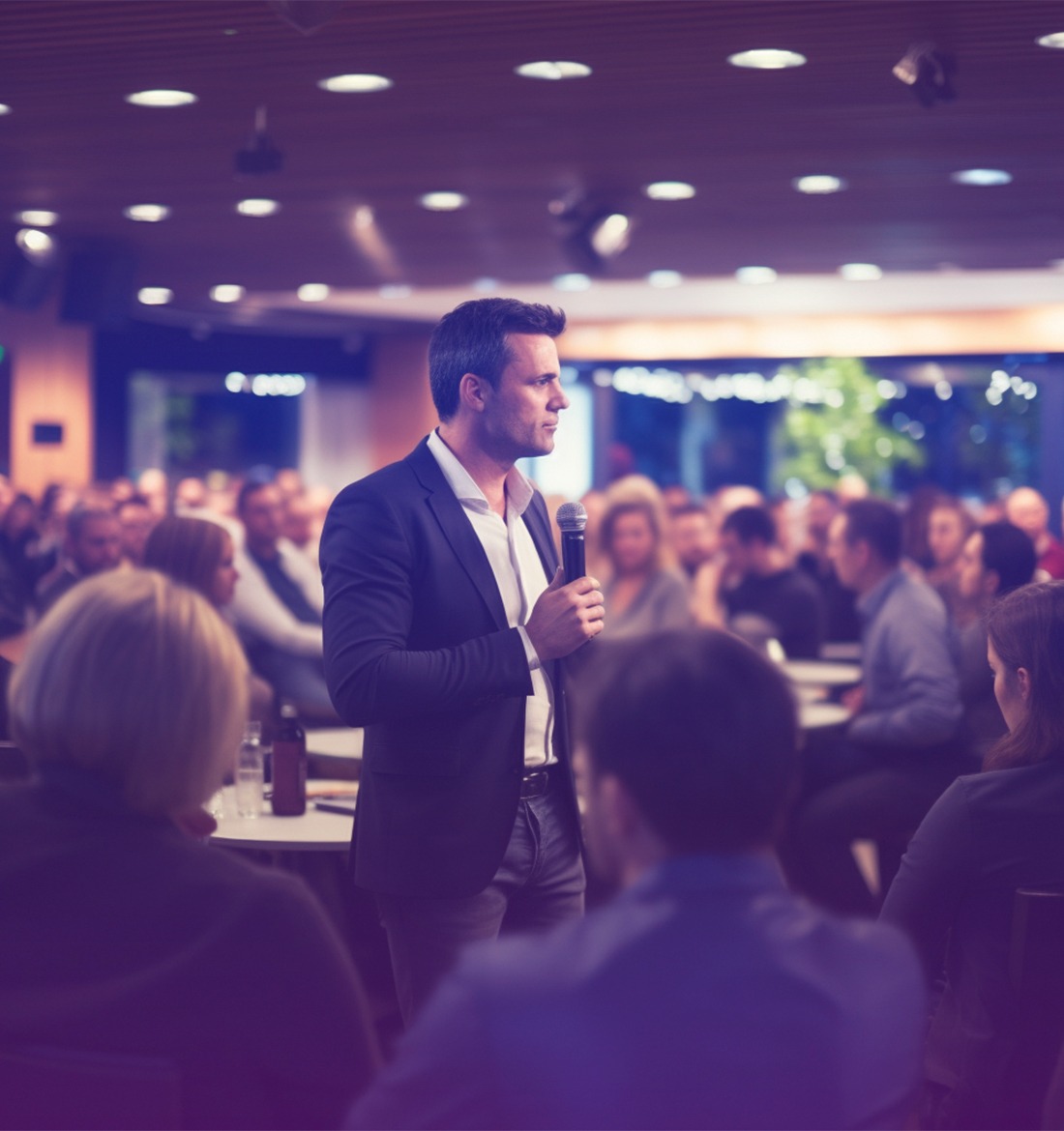 Conference audience during a keynote session